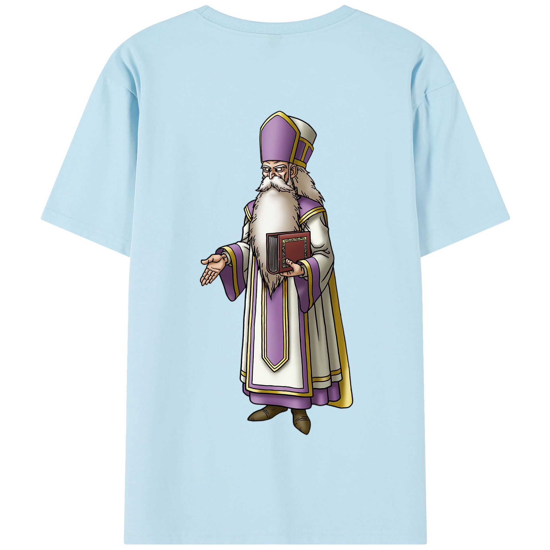 （画像用） ドラゴンクエスト Doragon Kuesuto Dragon Quest 綿100％半袖Tシャツ（背面プリント）
